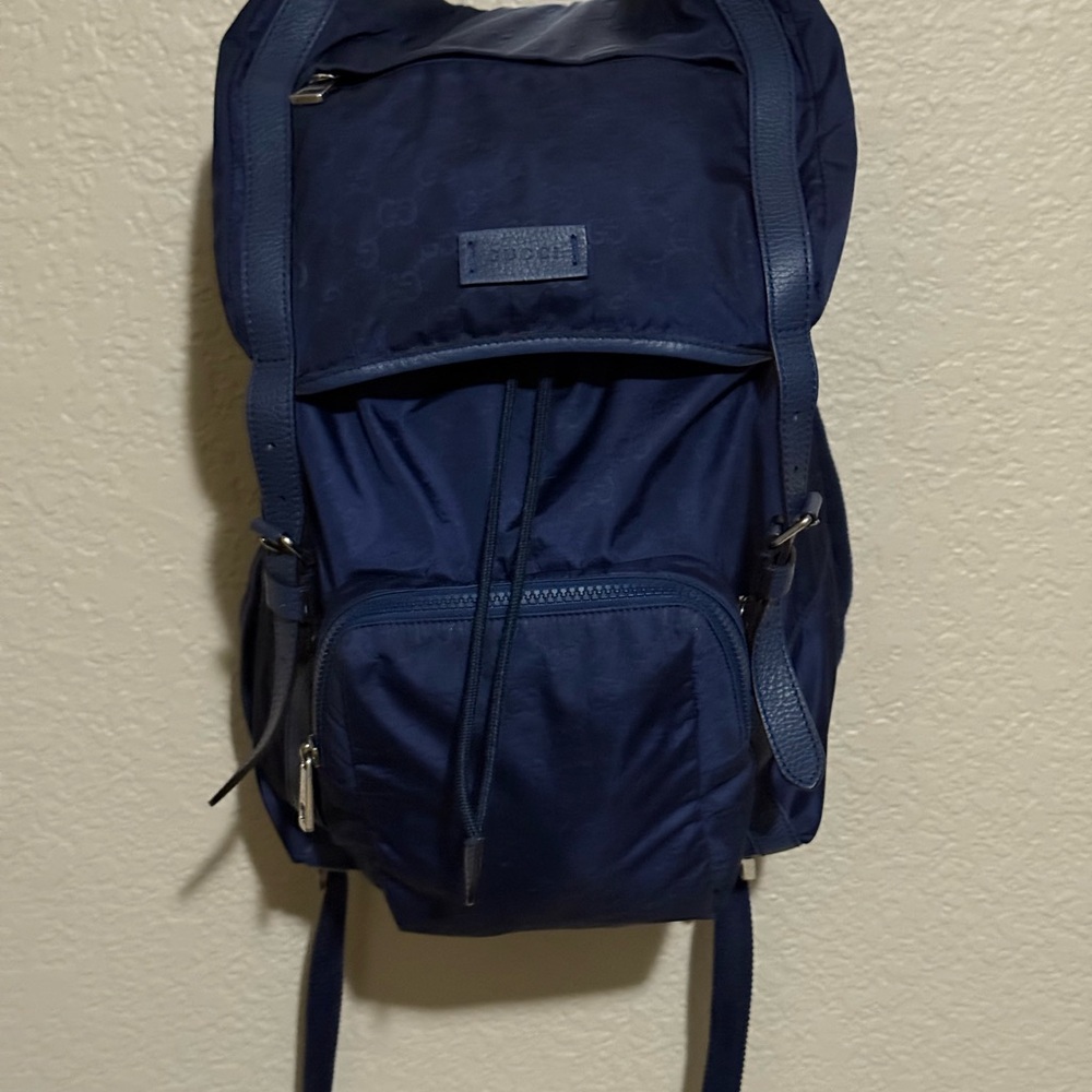 Gucci Nylon Navy Backpack for Men